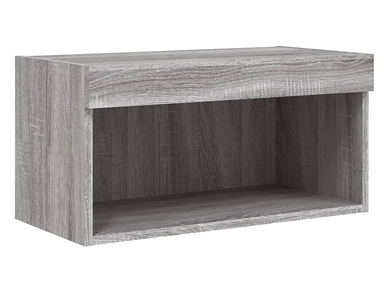 Discount Helloshop26 Suporte de TV multimídia prateleira de TV buffet de TV sala de jantar sala de estar quarto com LED 6 peças Sonoma Engineered Wood cinza 02_0029463 Castanho