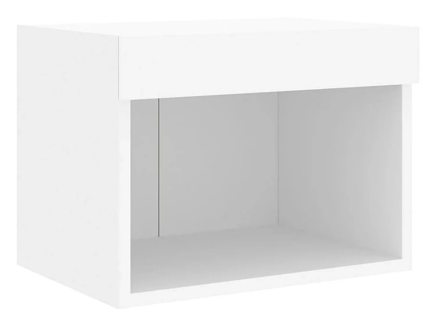 Móvel De Tv*Helloshop26 Suporte de TV multimídia prateleira de TV buffet de TV sala de jantar sala de estar quarto com LED 5 peças madeira projetada 02_0029379 Branco