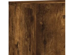 Móvel De Tv|Helloshop26 Suporte de TV multimídia prateleira de TV aparador de TV sala de jantar sala de estar quarto 5 peças carvalho defumado madeira projetada marrom 02_0029287 Castanho