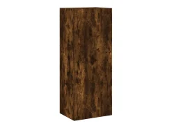 Móvel De Tv|Helloshop26 Suporte de TV multimídia prateleira de TV aparador de TV sala de jantar sala de estar quarto 5 peças carvalho defumado madeira projetada marrom 02_0029294 Castanho