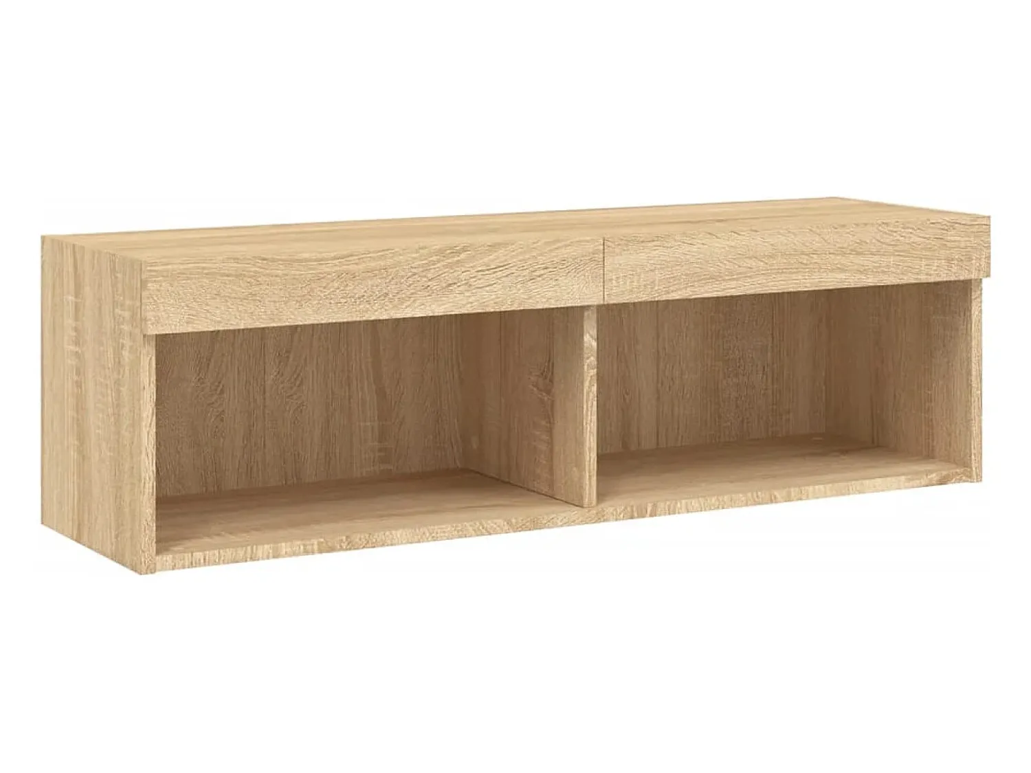 Outlet Helloshop26 Suporte de TV multimídia prateleira de TV buffet de TV sala de jantar sala de estar quarto com LED 5 peças carvalho Sonoma madeira projetada marrom 02_0029418 Castanho