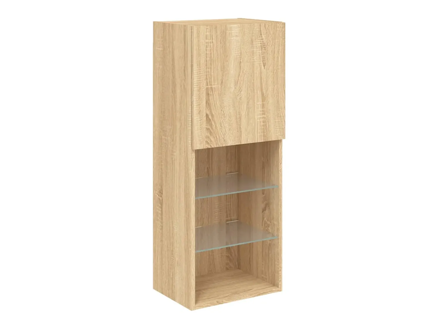Outlet Helloshop26 Suporte de TV multimídia prateleira de TV buffet de TV sala de jantar sala de estar quarto com LED 5 peças carvalho Sonoma madeira projetada marrom 02_0029418 Castanho
