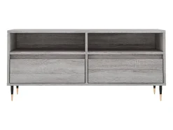 Móvel De Tv|Helloshop26 Suporte de TV multimídia prateleira de TV buffet de TV sala de jantar sala de estar quarto sonoma 100 x 345 x 445 cm madeira projetada cinza 02_0028325 Castanho