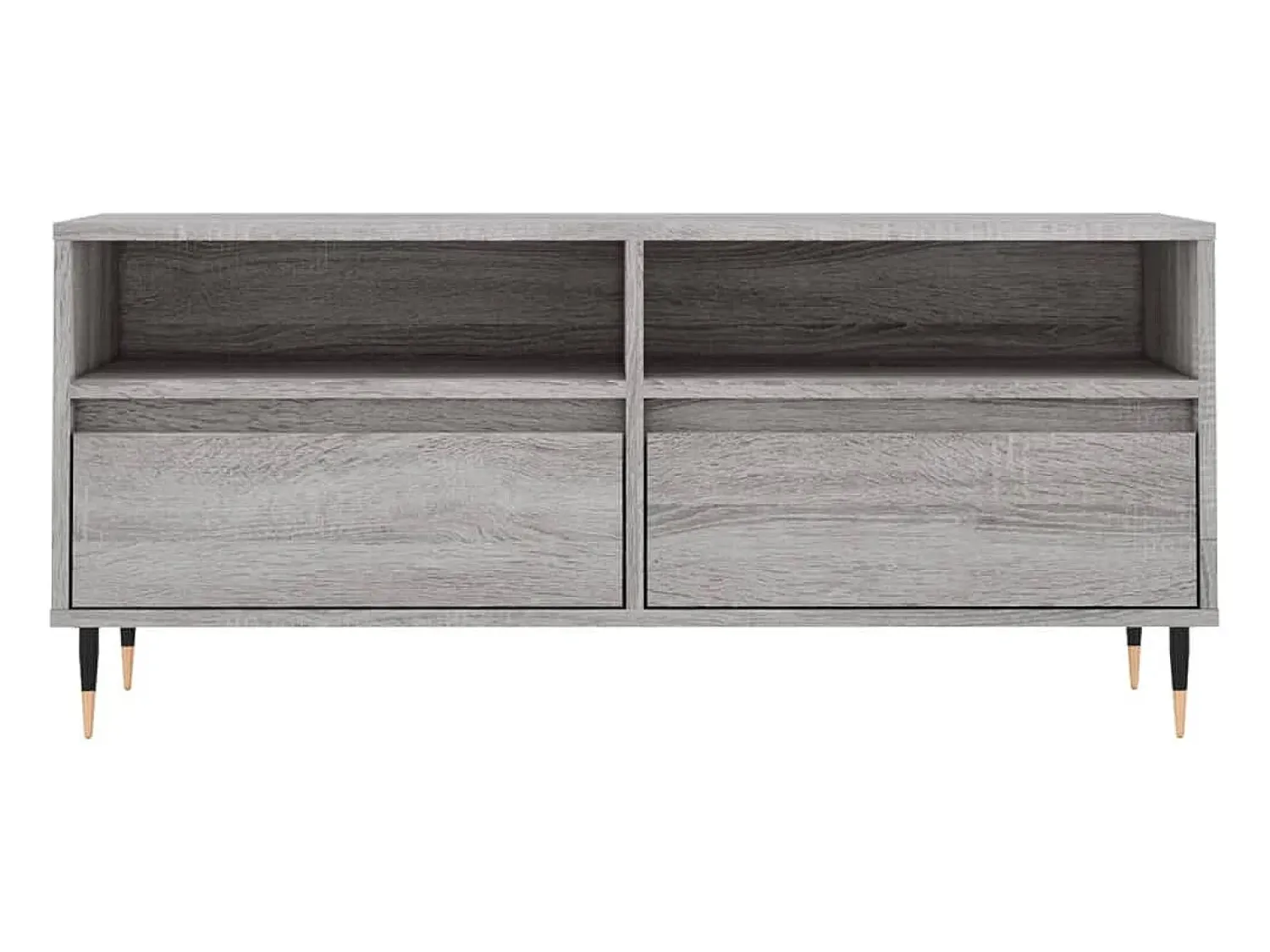 Móvel De Tv|Helloshop26 Suporte de TV multimídia prateleira de TV buffet de TV sala de jantar sala de estar quarto sonoma 100 x 345 x 445 cm madeira projetada cinza 02_0028325 Castanho
