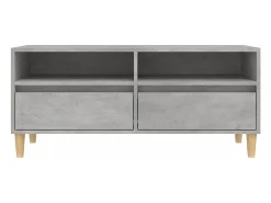 Móvel De Tv|Helloshop26 Suporte de TV multimídia prateleira de TV aparador de TV sala de jantar sala de estar quarto 100 x 345 x 445 cm madeira projetada cinza 02_0025475 Castanho