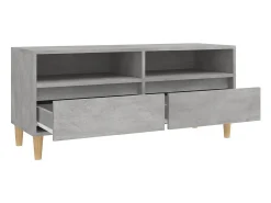 Móvel De Tv|Helloshop26 Suporte de TV multimídia prateleira de TV aparador de TV sala de jantar sala de estar quarto 100 x 345 x 445 cm madeira projetada cinza 02_0025475 Castanho
