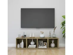 Helloshop26 Suporte de TV multimídia prateleira de TV aparador de TV sala de jantar sala de estar quarto carvalho Sonoma 37 x 35 x 37 cm madeira de engenharia marrom 02_0027525^ Móvel De Tv