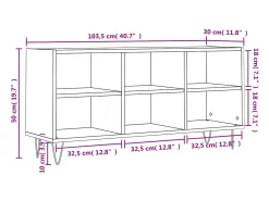 Sale Helloshop26 Suporte de TV multimídia prateleira de TV aparador de TV sala de jantar sala de estar quarto sonoma 1035 x 30 x 50 cm madeira projetada cinza 02_0028372 Castanho