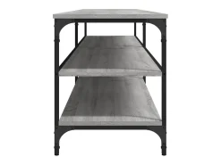 Helloshop26 Suporte de TV multimídia prateleira de TV buffet de TV sala de jantar sala de estar quarto sonoma 200 x 30 x 50 cm madeira projetada e metal cinza 02_0028436^ Móvel De Tv