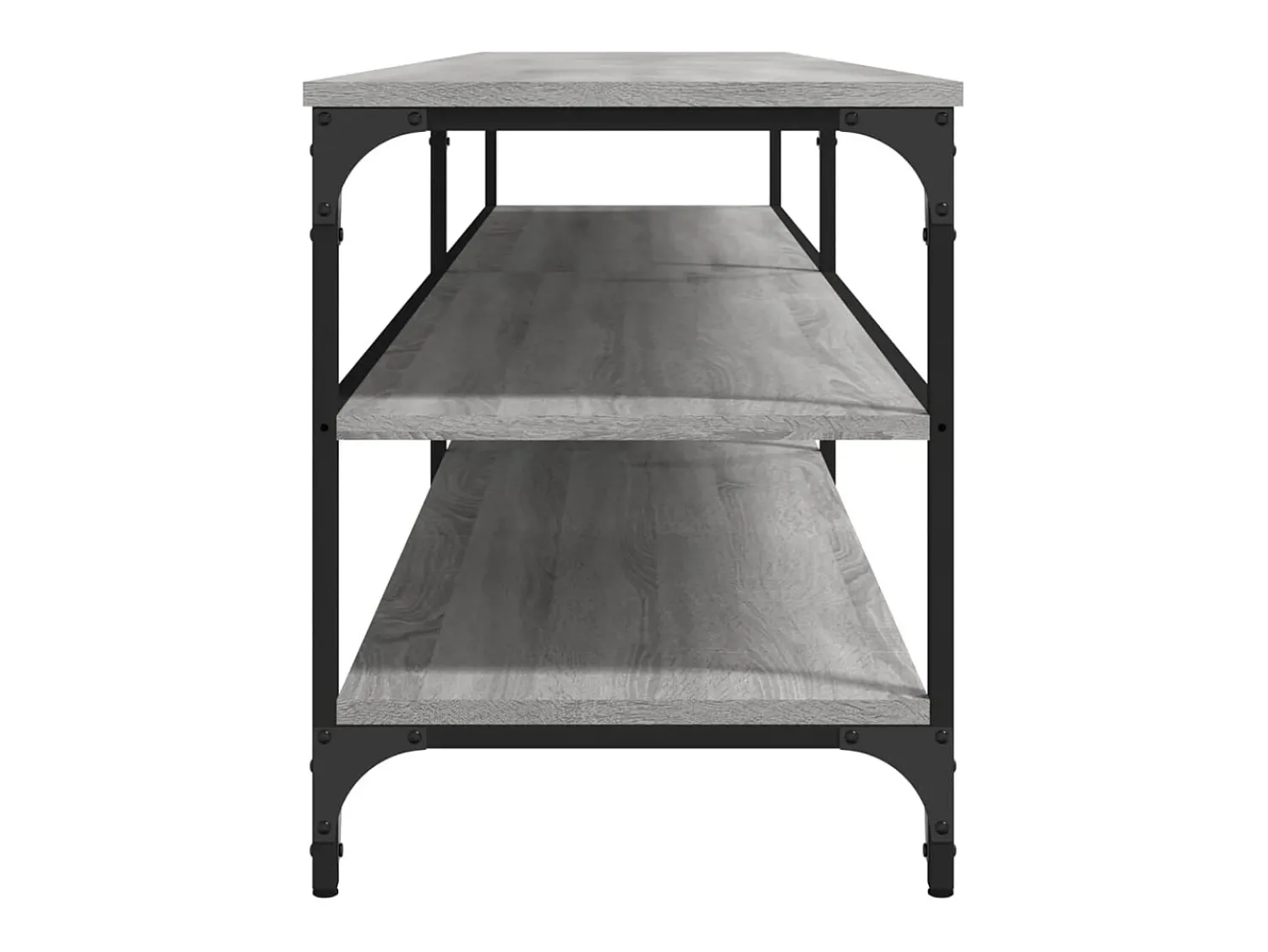 Helloshop26 Suporte de TV multimídia prateleira de TV buffet de TV sala de jantar sala de estar quarto sonoma 200 x 30 x 50 cm madeira projetada e metal cinza 02_0028436^ Móvel De Tv