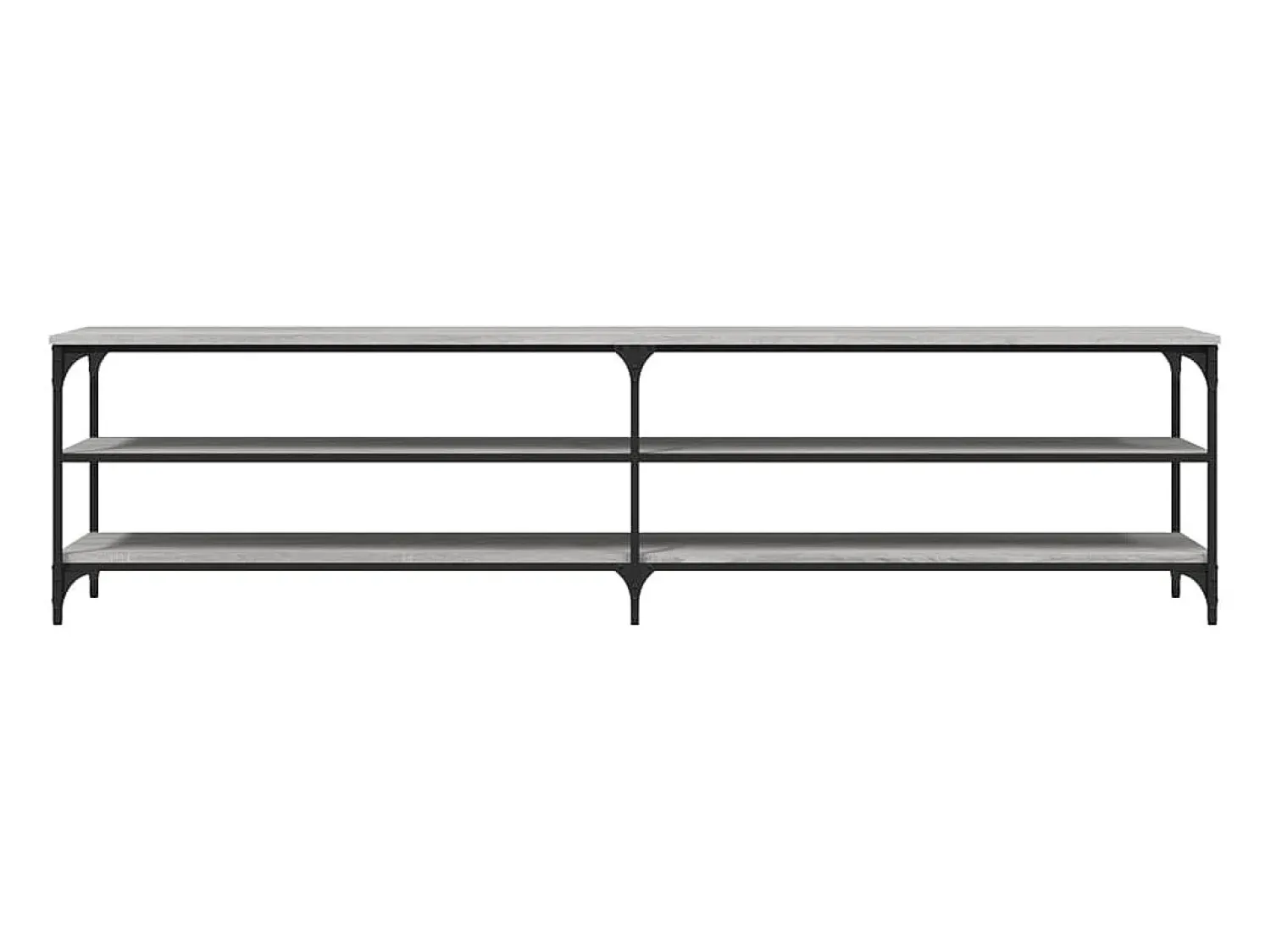 Helloshop26 Suporte de TV multimídia prateleira de TV buffet de TV sala de jantar sala de estar quarto sonoma 200 x 30 x 50 cm madeira projetada e metal cinza 02_0028436^ Móvel De Tv