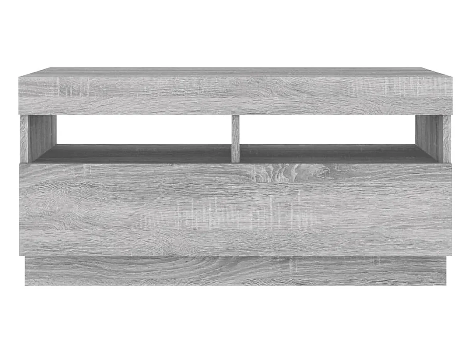 Móvel De Tv|Helloshop26 Suporte de TV multimídia prateleira de TV aparador armário de TV sala de jantar sala de estar quarto com luzes LED Sonoma 80 x 35 x 40 cm cinza 02_0026830 Cinzento