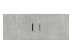 Móvel De Tv*Helloshop26 Suporte de TV multimídia prateleira de TV aparador de TV montado na parede adequado para sala de jantar sala de estar quarto 100 x 34,5 x 40 cm cinza 02_0027741 Cinzento