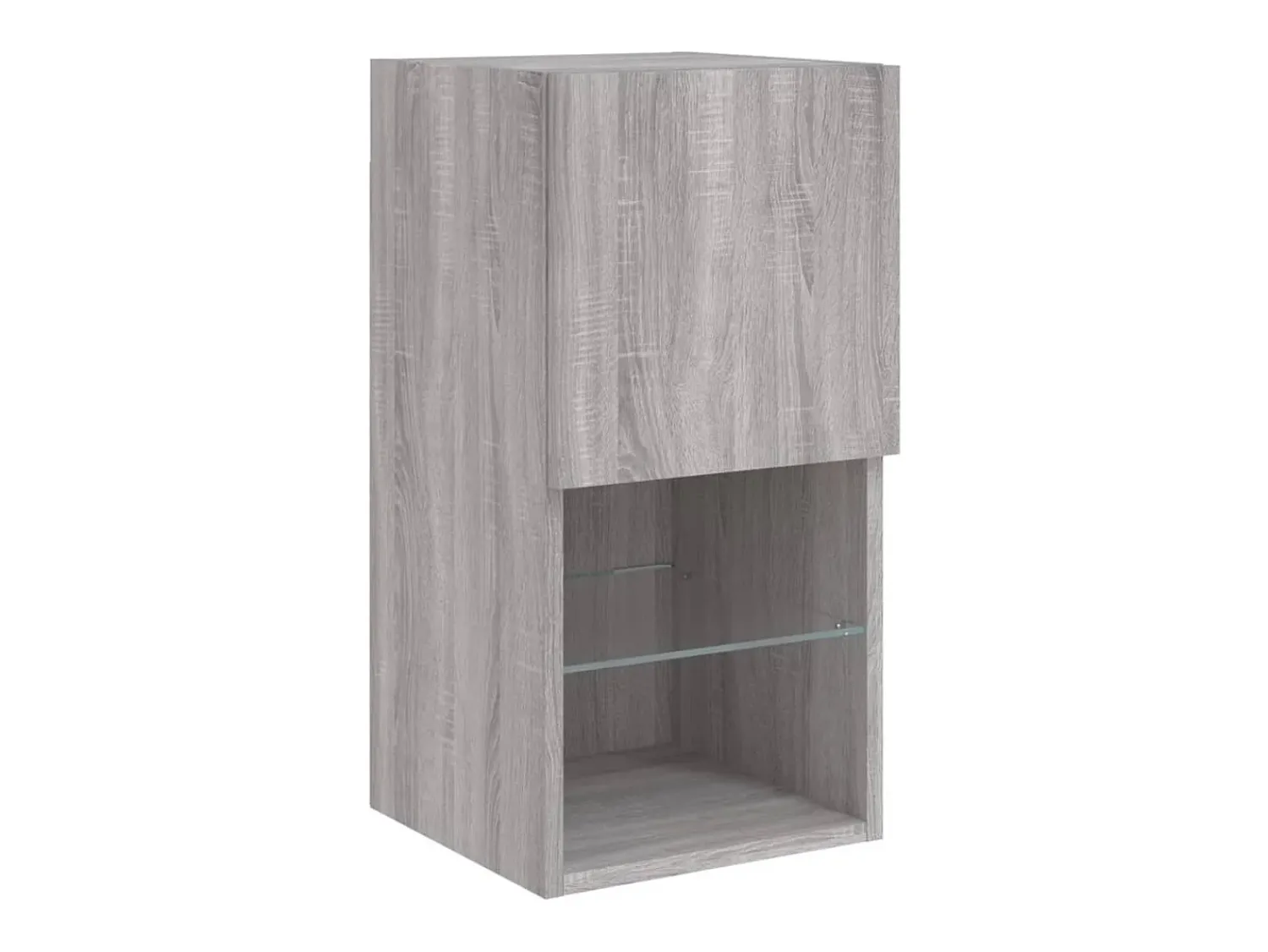 Móvel De Tv|Helloshop26 Suporte de TV multimídia prateleira de TV buffet de TV sala de jantar sala de estar quarto com LED 6 peças Sonoma Engineered Wood cinza 02_0029460 Castanho