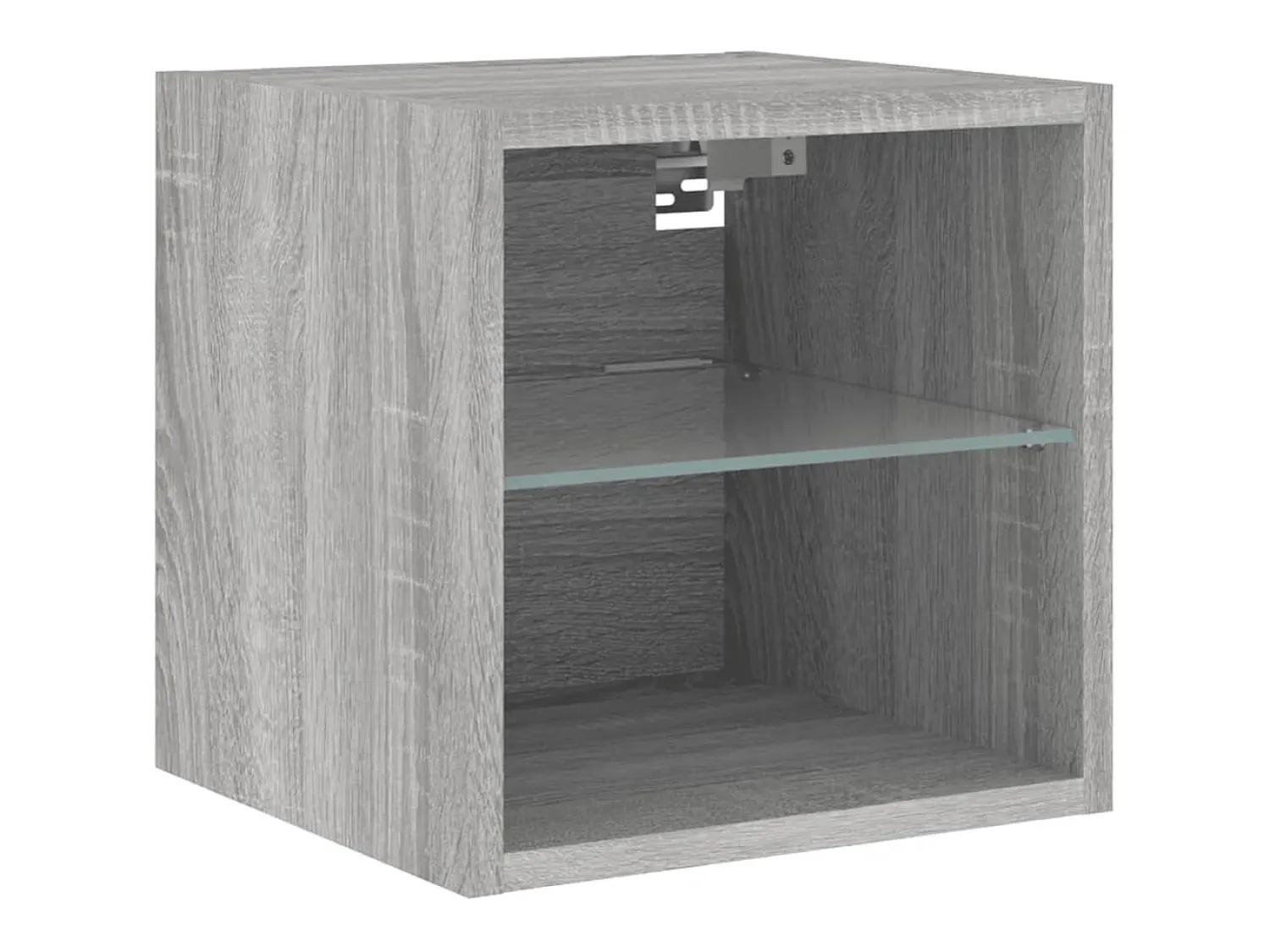 Móvel De Tv|Helloshop26 Suporte de TV multimídia prateleira de TV buffet de TV sala de jantar sala de estar quarto com LED 6 peças Sonoma Engineered Wood cinza 02_0029460 Castanho
