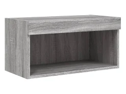 Móvel De Tv|Helloshop26 Suporte de TV multimídia prateleira de TV buffet de TV sala de jantar sala de estar quarto com LED 6 peças Sonoma Engineered Wood cinza 02_0029460 Castanho