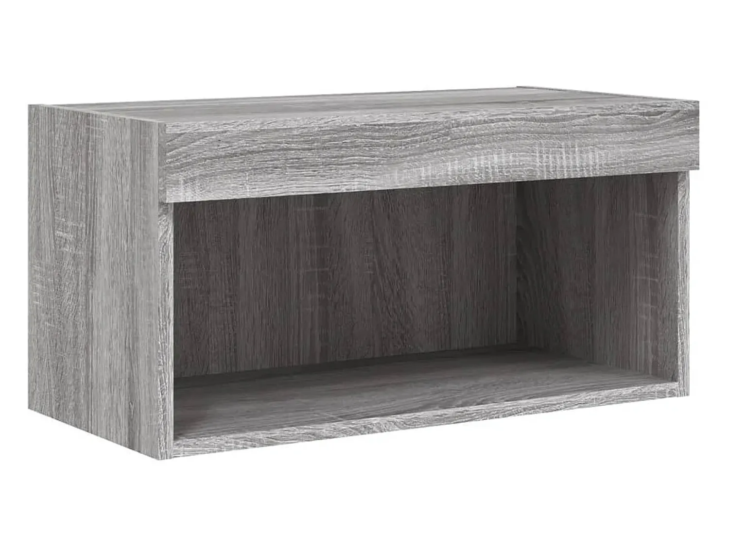 Móvel De Tv|Helloshop26 Suporte de TV multimídia prateleira de TV buffet de TV sala de jantar sala de estar quarto com LED 6 peças Sonoma Engineered Wood cinza 02_0029460 Castanho