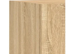 Móvel De Tv|Helloshop26 Suporte de TV multimídia prateleira de TV buffet de TV sala de jantar sala de estar quarto com LED 5 peças carvalho Sonoma madeira projetada marrom 02_0029413 Castanho