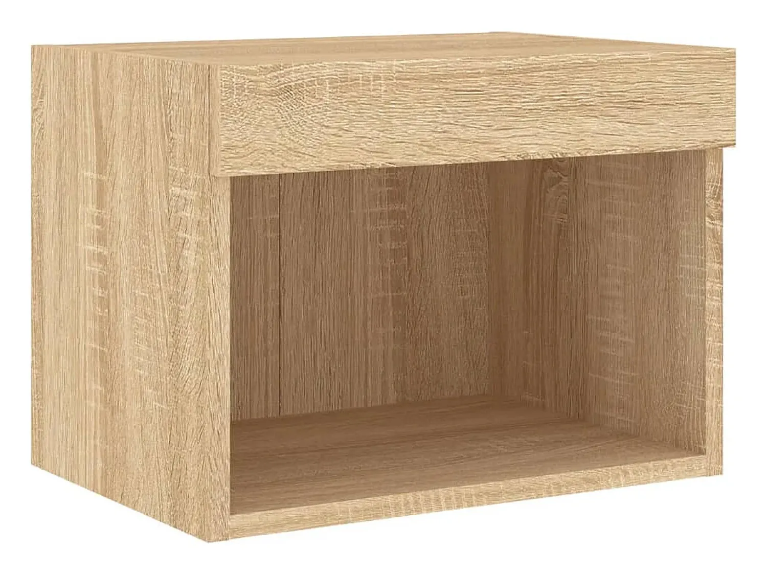 Móvel De Tv|Helloshop26 Suporte de TV multimídia prateleira de TV buffet de TV sala de jantar sala de estar quarto com LED 5 peças carvalho Sonoma madeira projetada marrom 02_0029413 Castanho