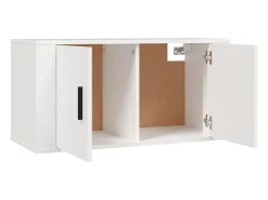Online Helloshop26 Suporte de TV multimídia prateleira de TV armário de TV aparador de TV sala de jantar sala de estar quarto montado na parede 80 x 34,5 x 40 cm 02_0027804 Branco