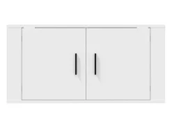 Online Helloshop26 Suporte de TV multimídia prateleira de TV armário de TV aparador de TV sala de jantar sala de estar quarto montado na parede 80 x 34,5 x 40 cm 02_0027804 Branco