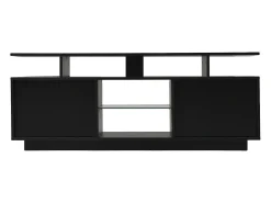 Best Hauss Spole Suporte de TV com iluminação LED de 16 cores e 2 portas - para TVs de 40 a 49 polegadas. Preto