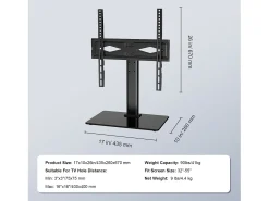 Suporte de TV SucceBuy 81-140cm Giratório com Altura Ajustável, Suporte de TV Universal, Oferecendo uma Experiência de Visualização Confortável^ Móvel De Tv