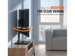 Suporte de TV SucceBuy 81-140cm Giratório com Altura Ajustável, Suporte de TV Universal, Oferecendo uma Experiência de Visualização Confortável^ Móvel De Tv