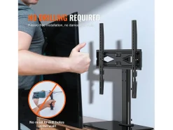 Suporte de TV SucceBuy 81-140cm Giratório com Altura Ajustável, Suporte de TV Universal, Oferecendo uma Experiência de Visualização Confortável^ Móvel De Tv