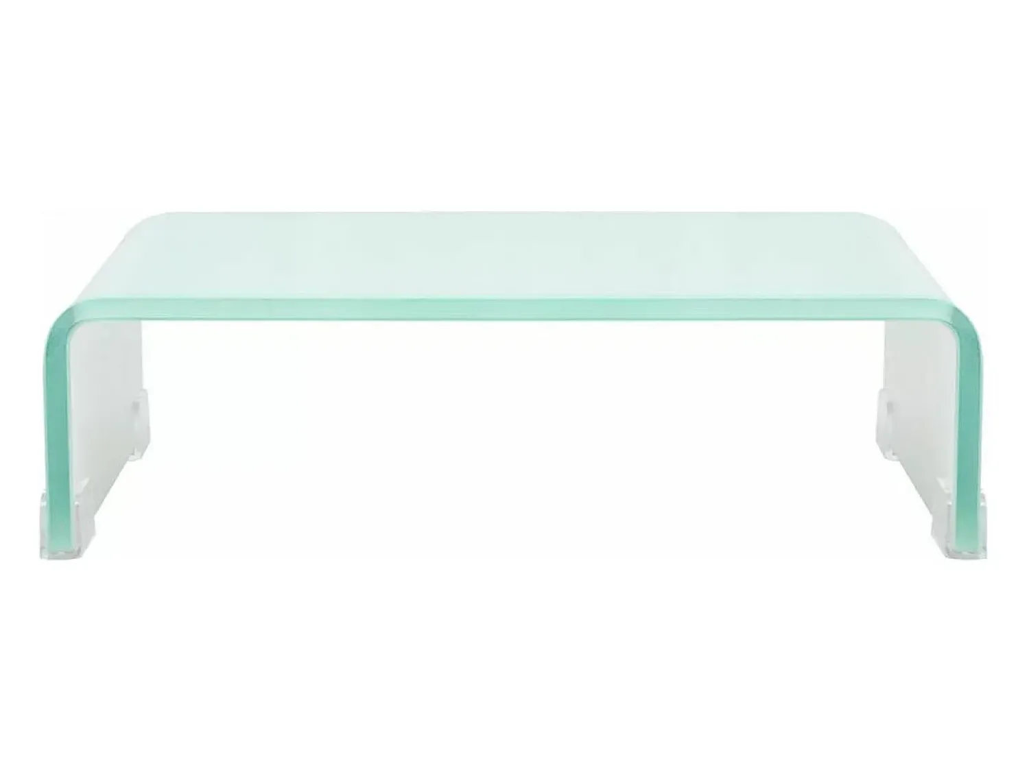Móvel De Tv*Mobikasa Suporte de TV/aparador/montagem para monitor de design prático para TV de vidro branco de 40 cm 2502227 Transparente