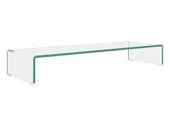 Móvel De Tv| Suporte de TV/monitores em vidro 90x30x13 cm PT255757 Transparente