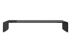 Móvel De Tv| Suporte de TV/monitores em vidro 80x30x13 cm PT671686 Preto