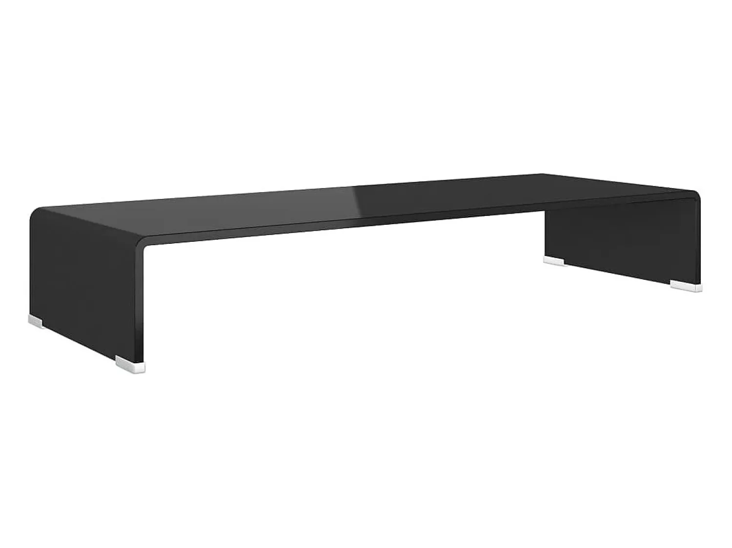 Móvel De Tv| Suporte de TV/monitores em vidro 80x30x13 cm PT671686 Preto