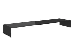 Móvel De Tv* Suporte de TV/monitores em vidro 120x30x13 cm PT970942 Preto