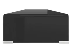 Móvel De Tv* Suporte de TV/monitores em vidro 120x30x13 cm PT970942 Preto