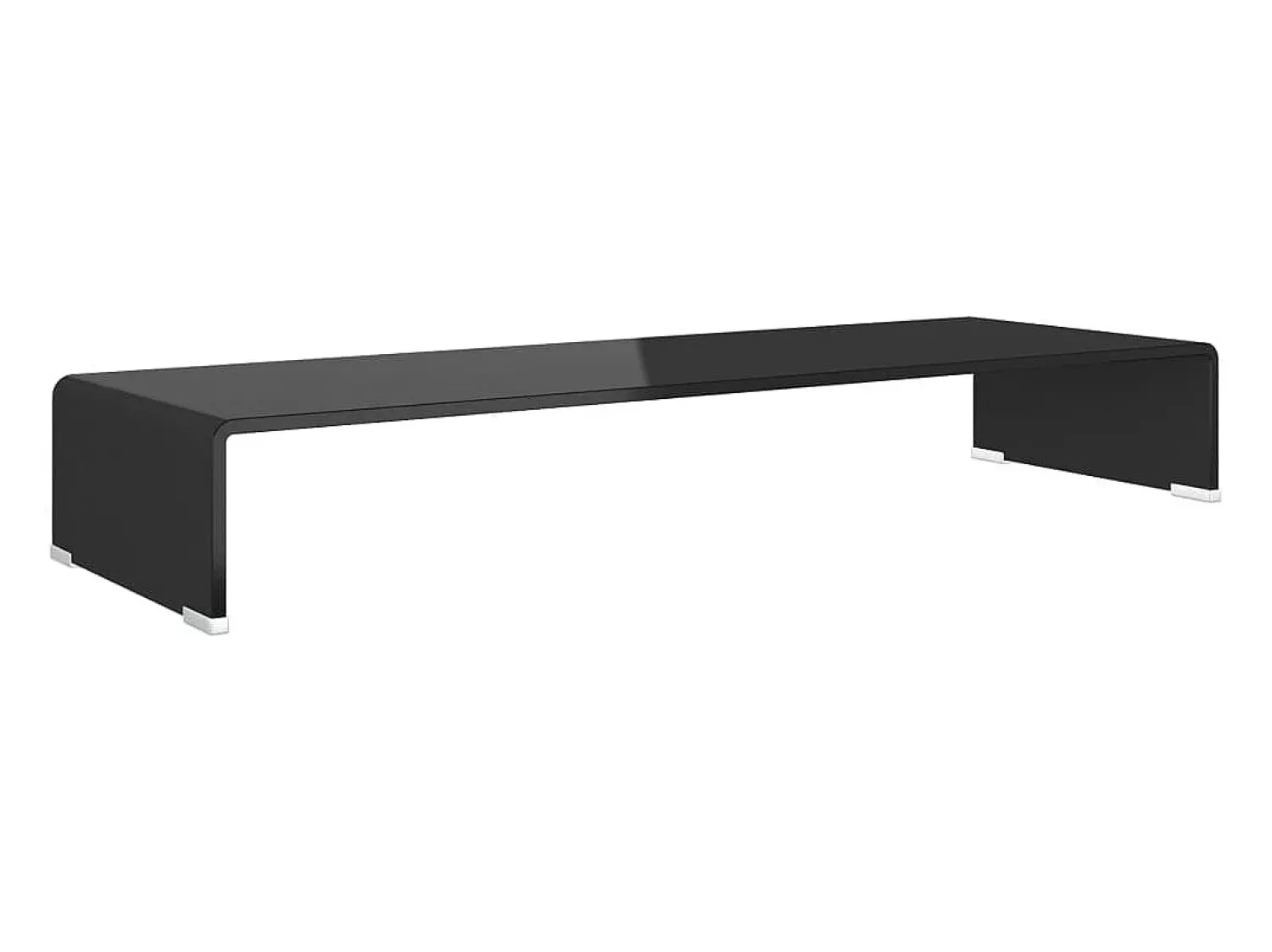 Móvel De Tv* Suporte de TV/monitores em vidro 90x30x13 cm PT776186 Preto