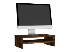 Móvel De Tv| Suporte monitor 42x24x13cm derivados de madeira carvalho fumado PT304576 Castanho