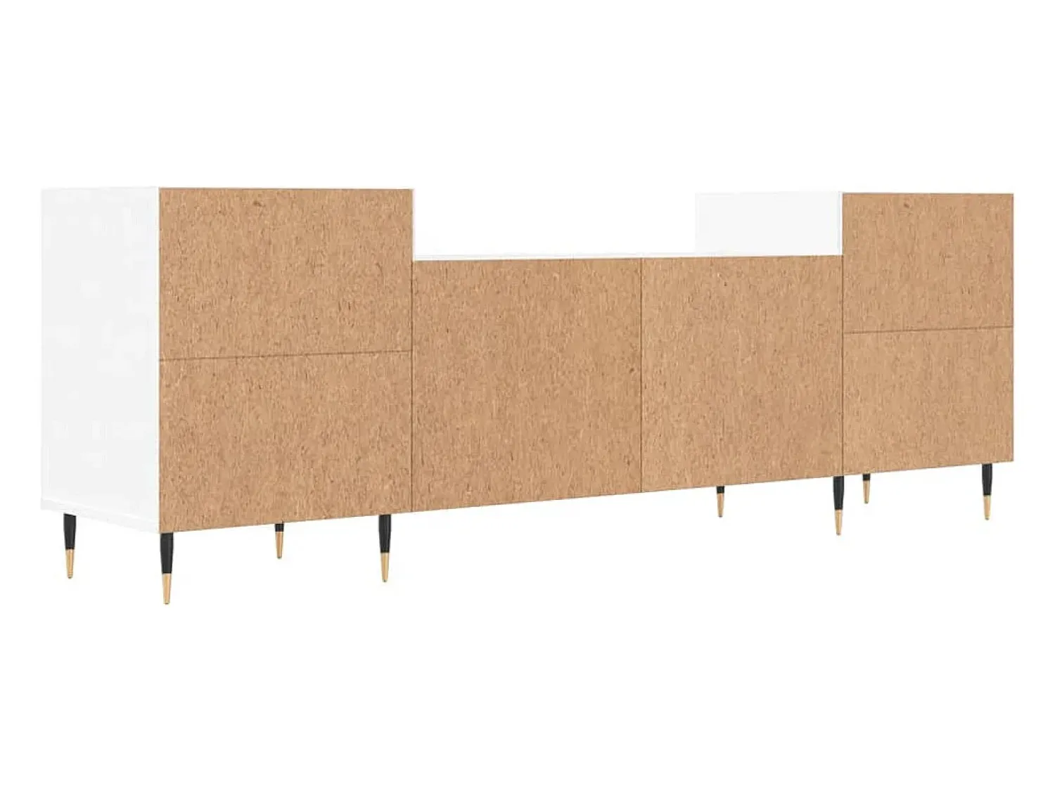 Hot Helloshop26 Suporte multimídia para TV prateleira para TV aparador armário para TV sala de jantar sala de estar quarto 160 x 35 x 55 cm madeira engenheirada branca 02_0026061 Branco