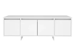 Móvel De Tv*Helloshop26 Suporte multimídia para TV prateleira para TV aparador armário para TV sala de jantar sala de estar quarto 120 x 30 x 40,5 cm madeira engenheirada branca 02_0025838 Branco