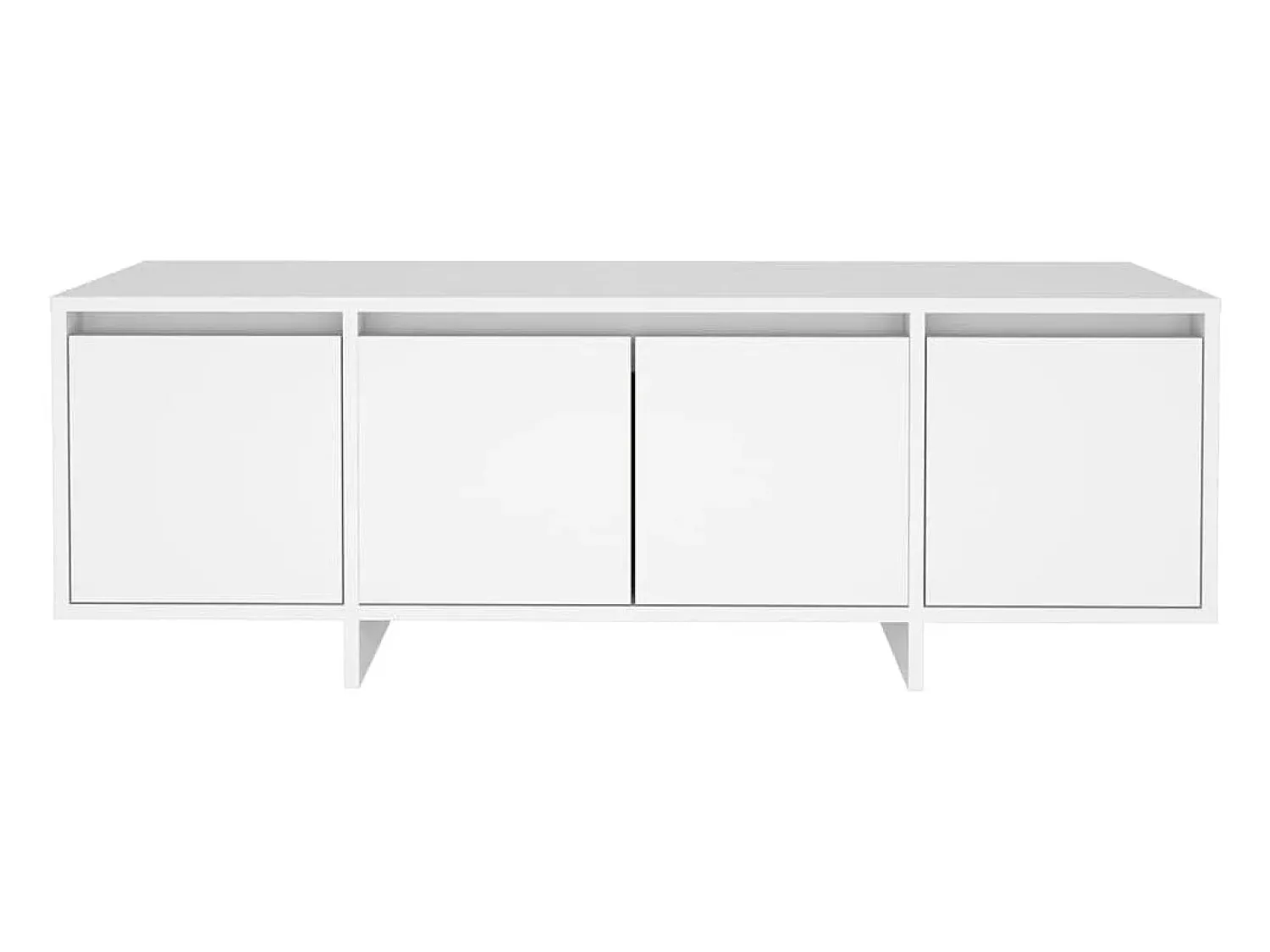 Móvel De Tv*Helloshop26 Suporte multimídia para TV prateleira para TV aparador armário para TV sala de jantar sala de estar quarto 120 x 30 x 40,5 cm madeira engenheirada branca 02_0025838 Branco