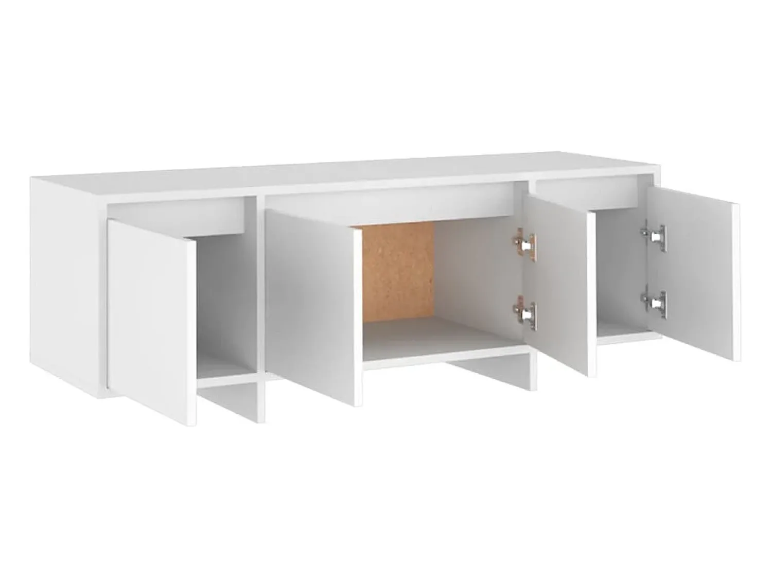 Móvel De Tv*Helloshop26 Suporte multimídia para TV prateleira para TV aparador armário para TV sala de jantar sala de estar quarto 120 x 30 x 40,5 cm madeira engenheirada branca 02_0025838 Branco