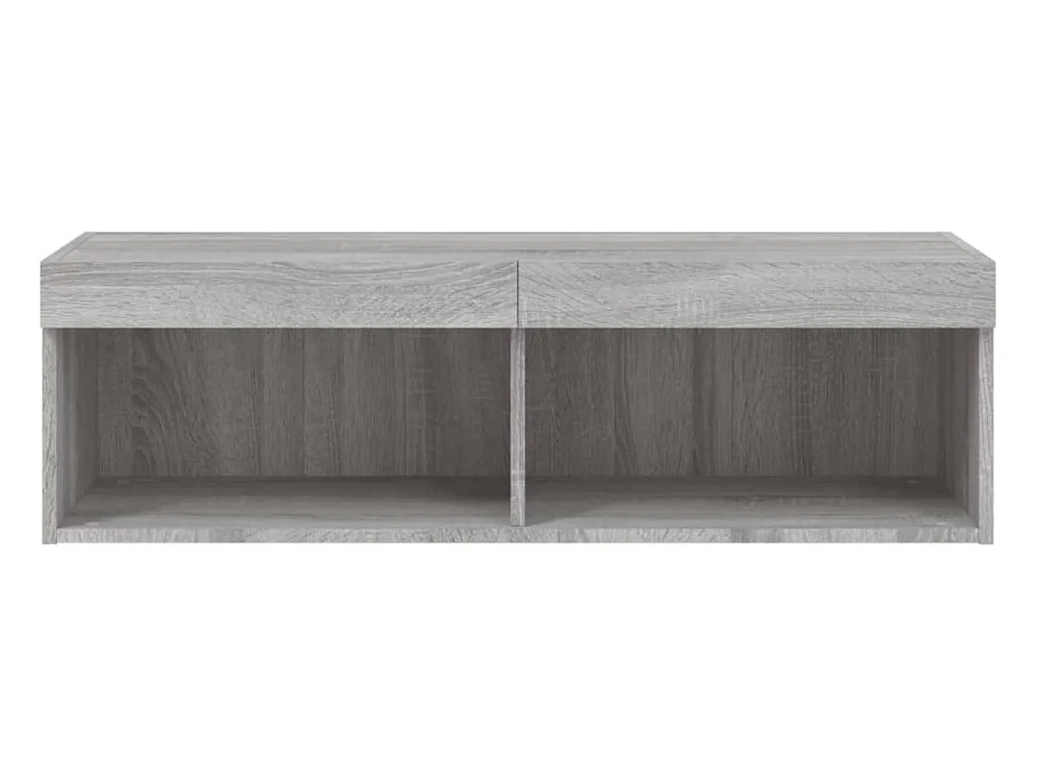 Móvel De Tv*Helloshop26 Suporte multimídia para TV prateleira para TV aparador armário para TV sala de jantar sala de estar quarto com luzes LED Sonoma 100 x 30 x 30 cm cinza 02_0026794 Cinzento