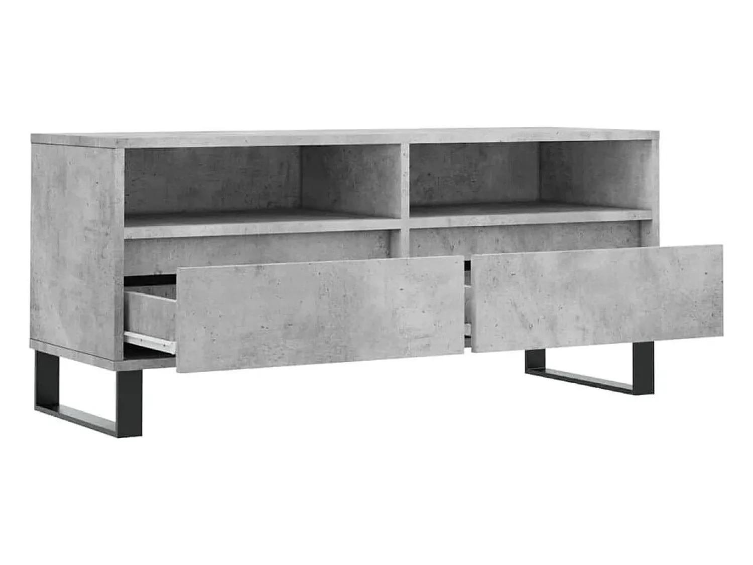 Móvel De Tv|Helloshop26 Suporte multimídia para TV prateleira para TV aparador para TV sala de jantar sala de estar quarto 100 x 34,5 x 44,5 cm madeira industrializada cinza 02_0025478 Castanho