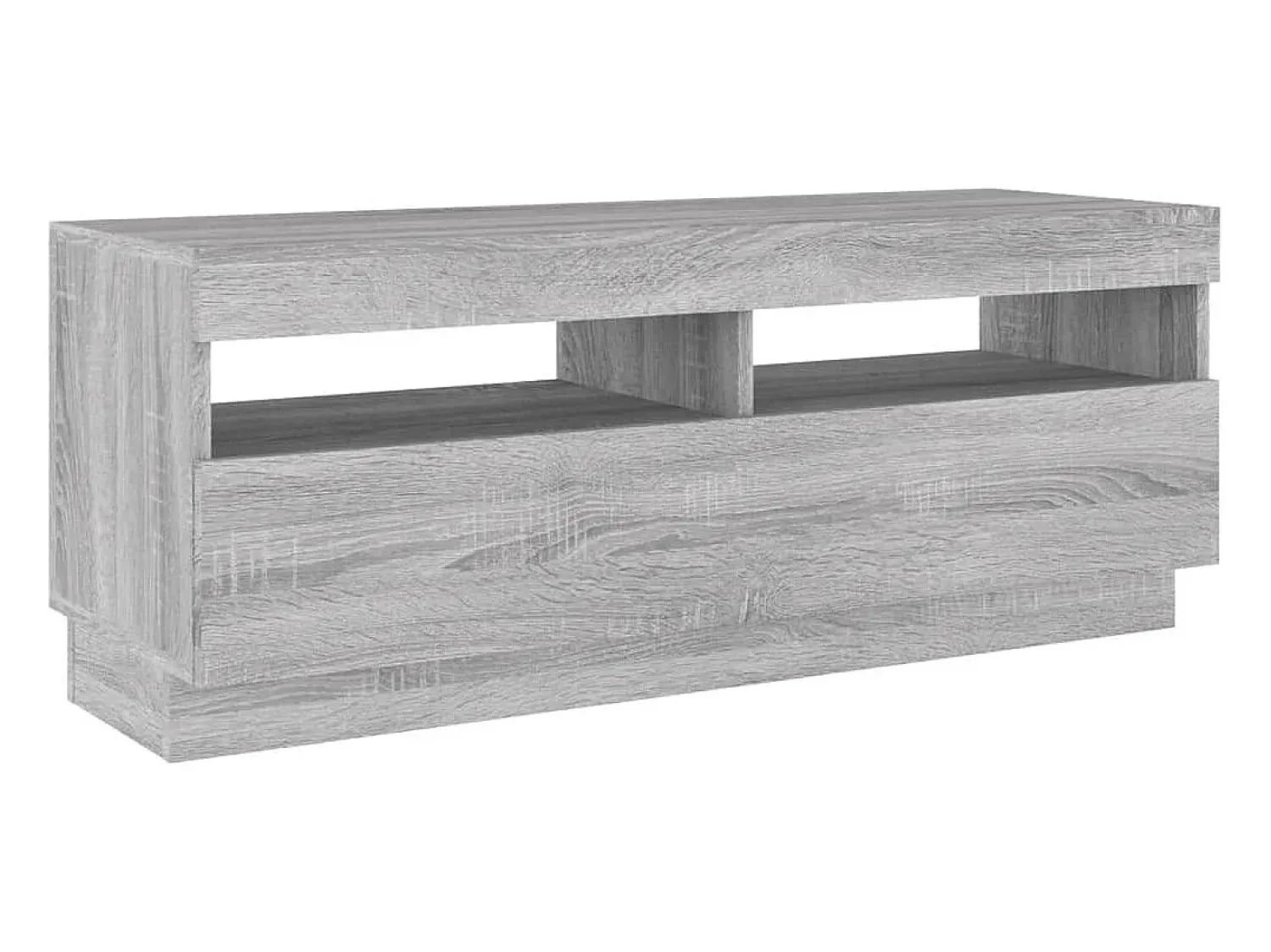 Móvel De Tv|Helloshop26 Suporte multimídia para TV prateleira para TV aparador armário para TV sala de jantar sala de estar quarto com luzes LED Sonoma 100 x 35 x 40 cm cinza 02_0026795 Cinzento