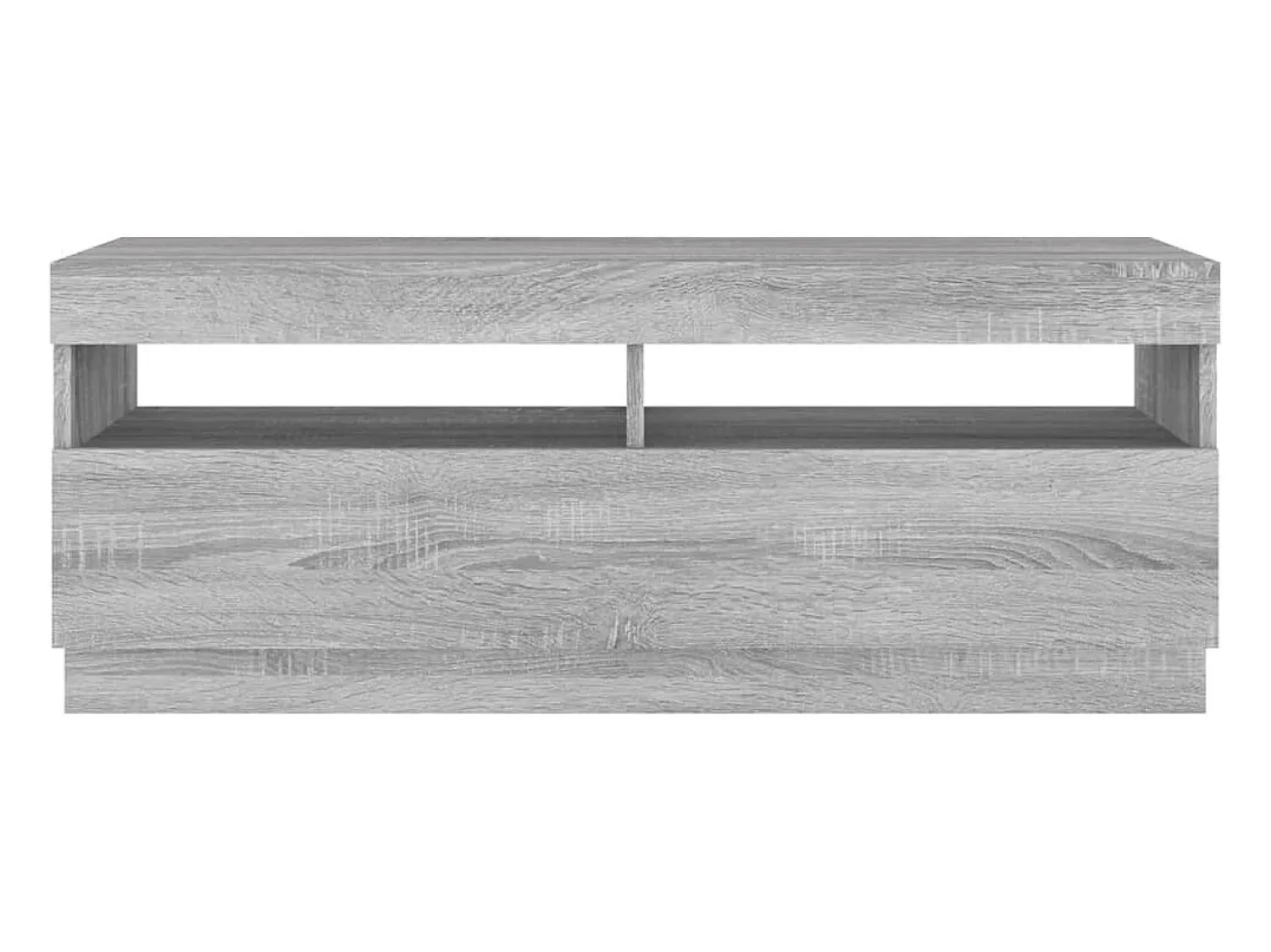 Móvel De Tv|Helloshop26 Suporte multimídia para TV prateleira para TV aparador armário para TV sala de jantar sala de estar quarto com luzes LED Sonoma 100 x 35 x 40 cm cinza 02_0026795 Cinzento