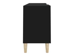 Helloshop26 Suporte multimídia para TV prateleira para TV aparador armário para TV sala de jantar sala de estar quarto 150 x 30 x 50 cm madeira engenheirada preta 02_0026003^ Móvel De Tv