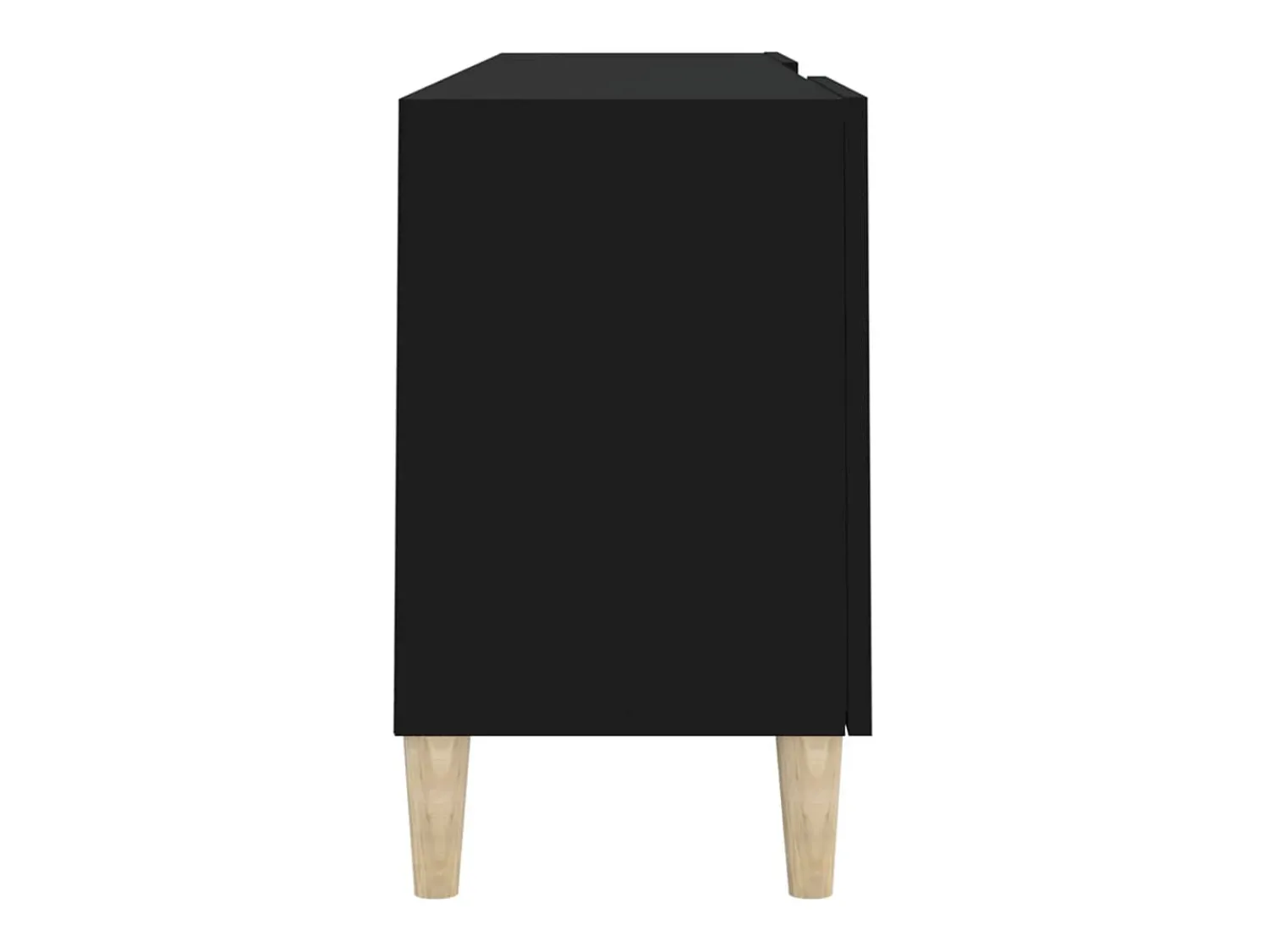Helloshop26 Suporte multimídia para TV prateleira para TV aparador armário para TV sala de jantar sala de estar quarto 150 x 30 x 50 cm madeira engenheirada preta 02_0026003^ Móvel De Tv