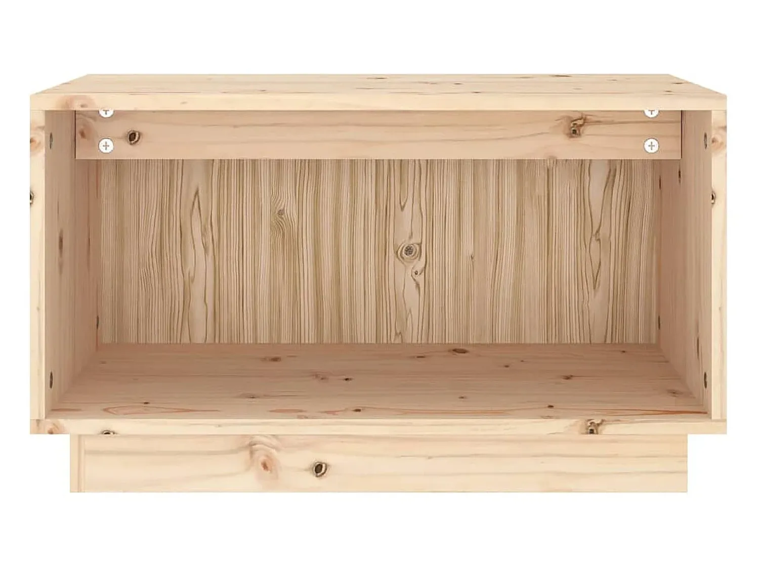 Helloshop26 Suporte multimídia para TV prateleira para TV aparador armário para TV sala de jantar sala de estar quarto 60 x 35 x 35 cm madeira maciça de pinho marrom 02_0026134^ Móvel De Tv
