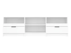 Móvel De Tv|Helloshop26 Suporte multimídia para TV prateleira para TV aparador armário para TV sala de jantar sala de estar quarto 150 x 33,5 x 45 cm madeira engenheirada branca 02_0026009 Branco