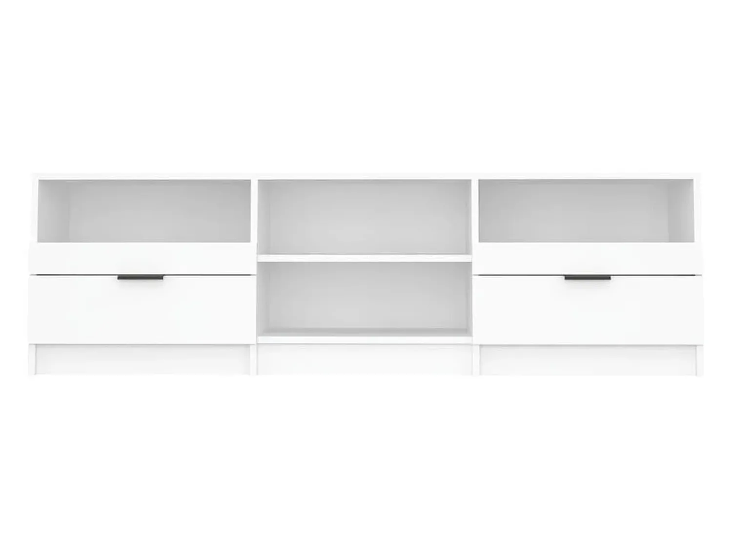 Móvel De Tv|Helloshop26 Suporte multimídia para TV prateleira para TV aparador armário para TV sala de jantar sala de estar quarto 150 x 33,5 x 45 cm madeira engenheirada branca 02_0026009 Branco